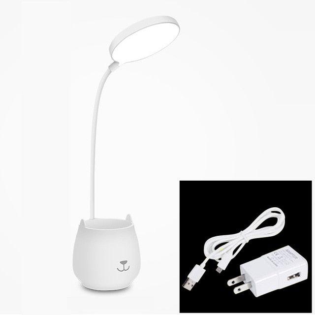 Flexible Led Table Lamps with Usb Touch Dimmable LED Stand Desk Light Reading Lamp Modern Flexible Study Lamp with Pen Holder Decorative Table Lamp Cute Study Lamps for Bedroom Décor