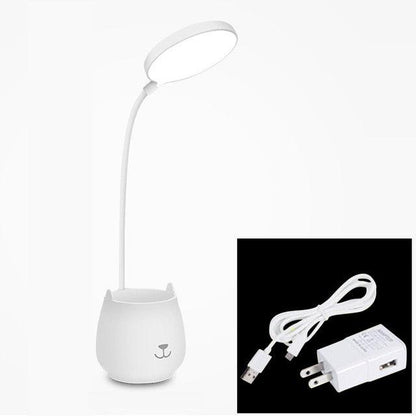 Flexible Led Table Lamps with Usb Touch Dimmable LED Stand Desk Light Reading Lamp Modern Flexible Study Lamp with Pen Holder Decorative Table Lamp Cute Study Lamps for Bedroom Décor