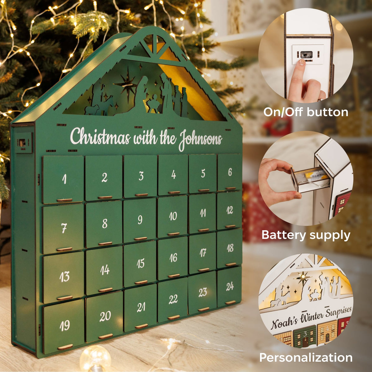 Christmas Advent Calendar - Green (B2B)