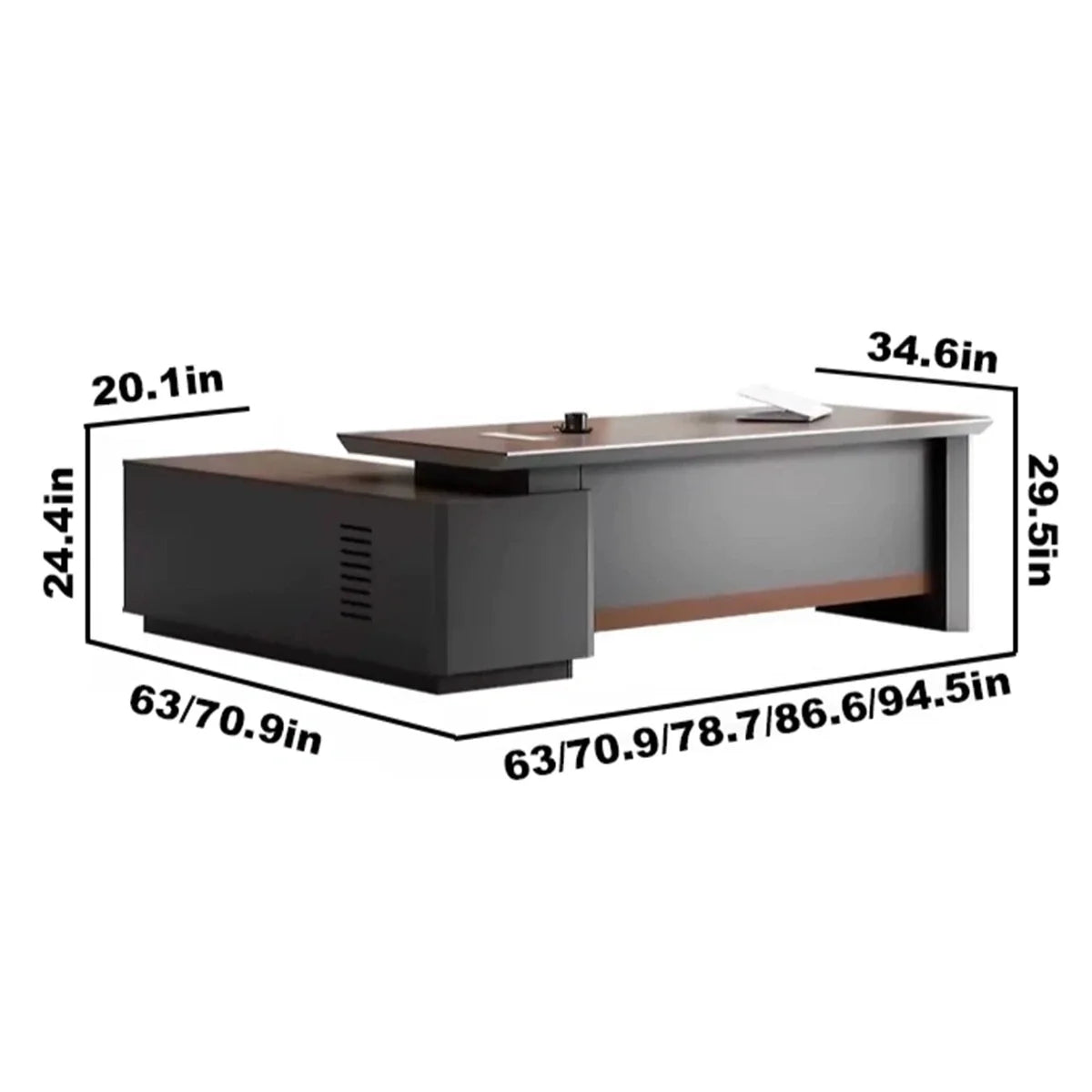 Elgin · Modern L-Shaped Executive Desk