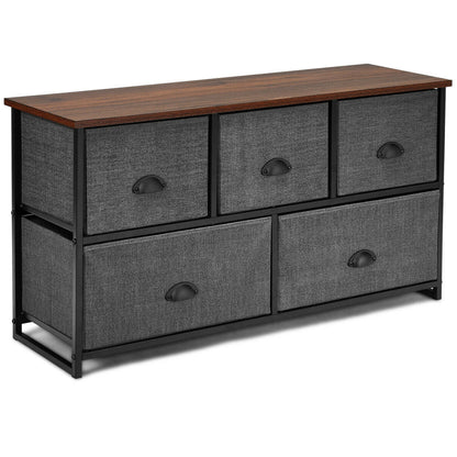 Wood Dresser Storage Unit Side Table Display Organizer