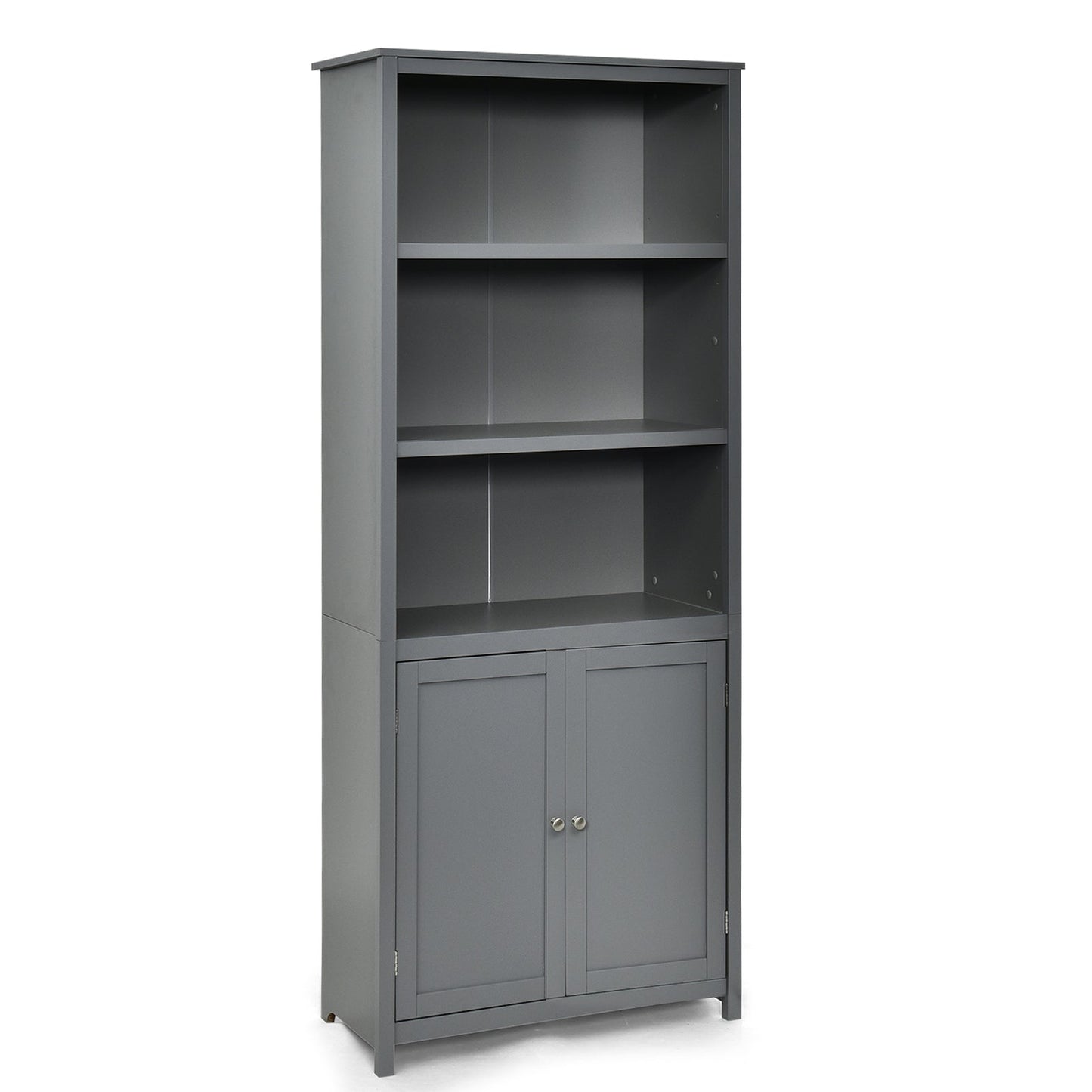 Bookcase Shelving Storage Wooden Cabinet Unit Standing Display Bookcase with Doors