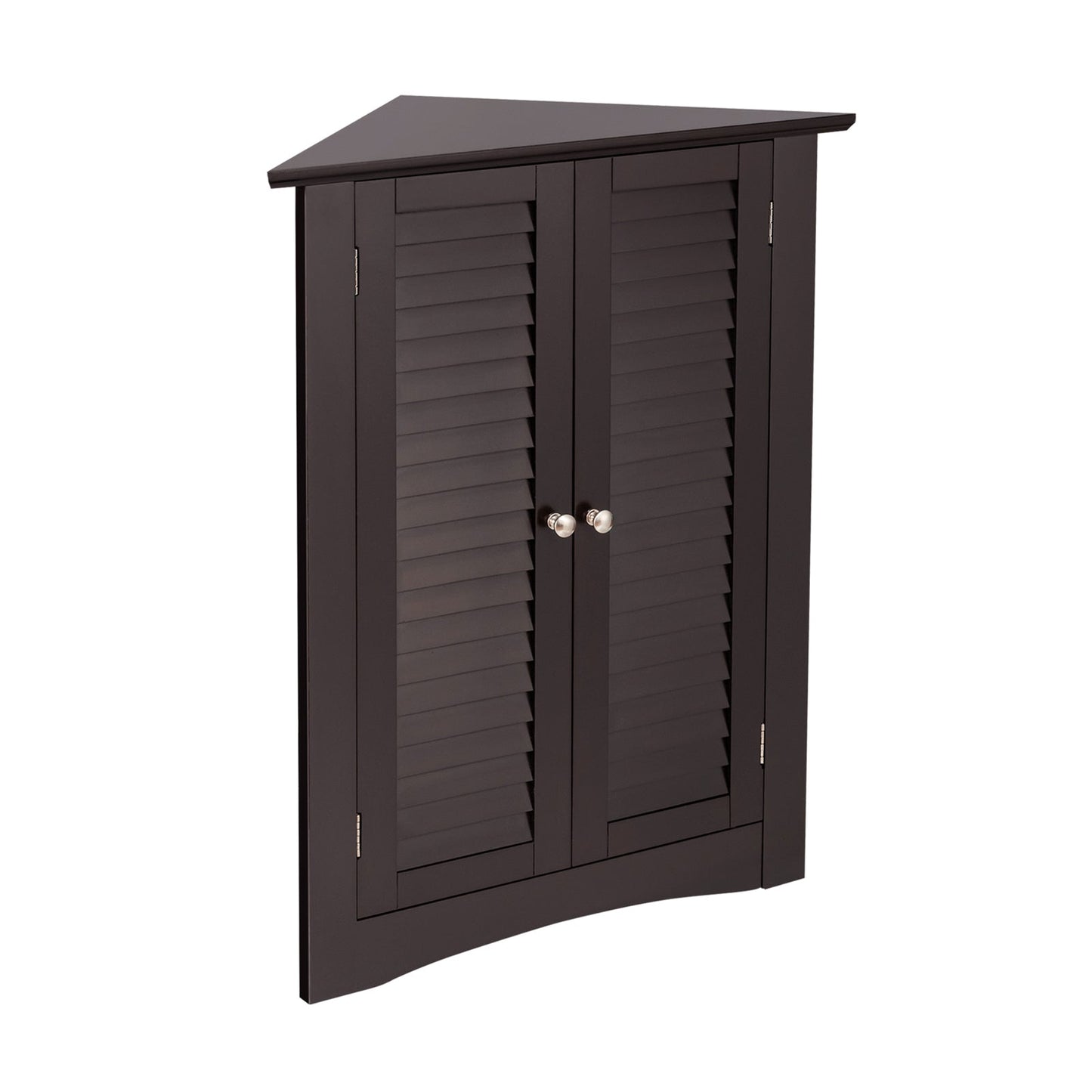 Bathroom Corner Storage Freestanding Floor Cabinet with Shutter Door