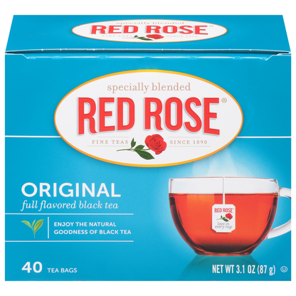 Red Rose Black Tea, Original, Tea Bags