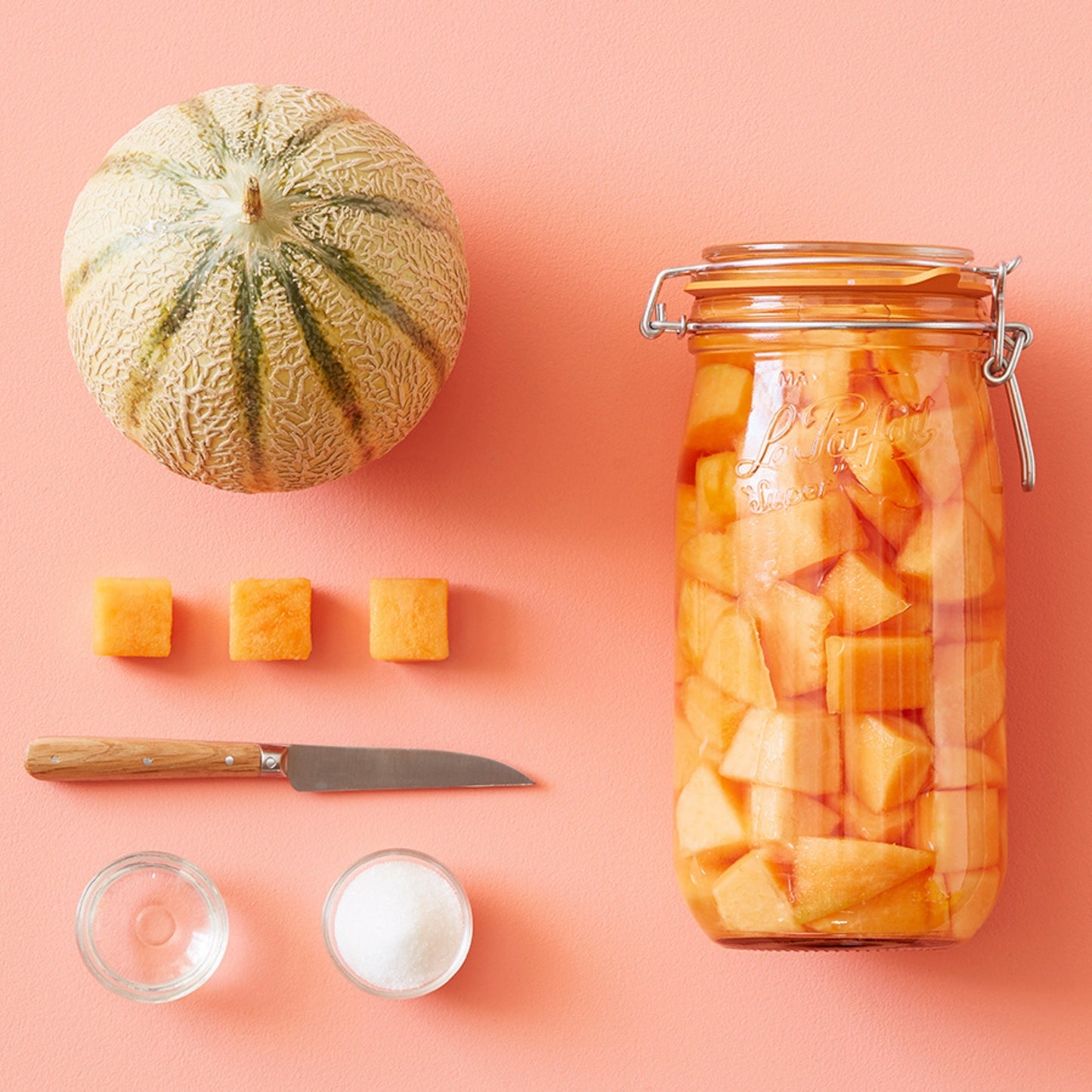 Le Parfait Super Jars, French Glass Canning Jars with Stainless Wire-Bail Clamp Lid