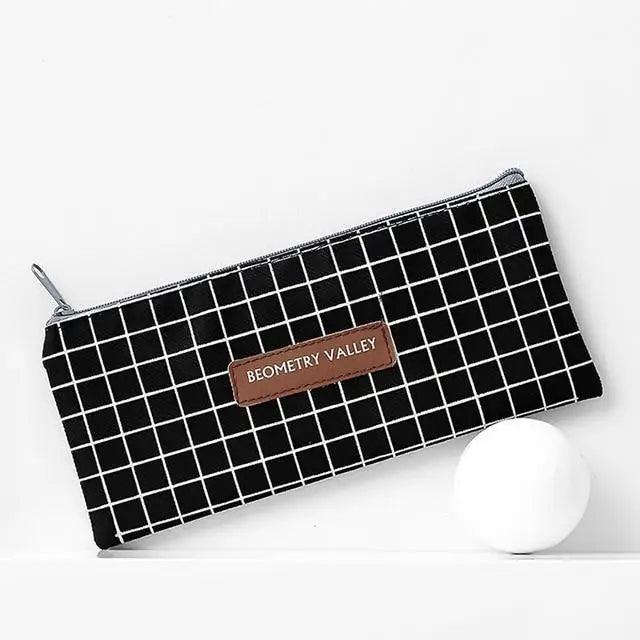 Modern Student Pencil Case Minimalist Simple Pen Bags Durable Zipper Pencil Cases For Office