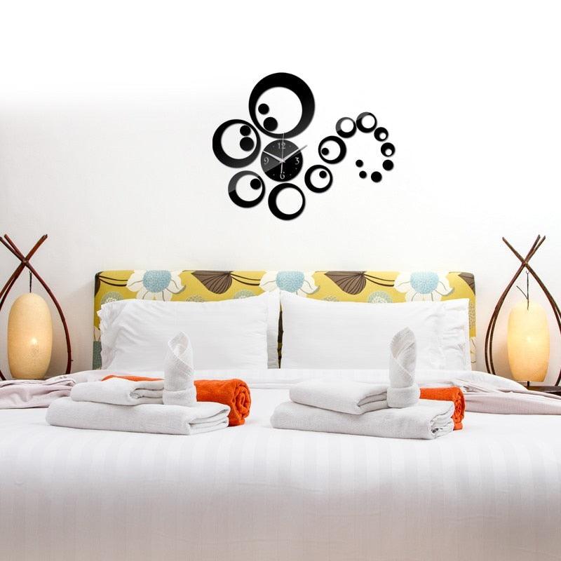 New 3D Acrylic Mirror Home Decoration Wall Clock Acrylic Mute Wall Clock Adjustable Silent Wall Art Clocks Home Decorations for Living Room Bedroom Farmhouse Watch Large Decorative Quartz Living Room Modern Wall sticker