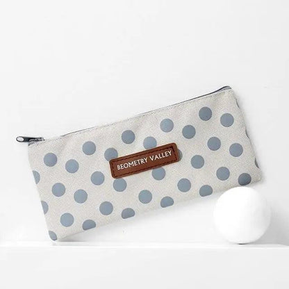 Office Simple Print Stationery Pencil Case Classic Design Pencil Pouch Simple Storage Bag