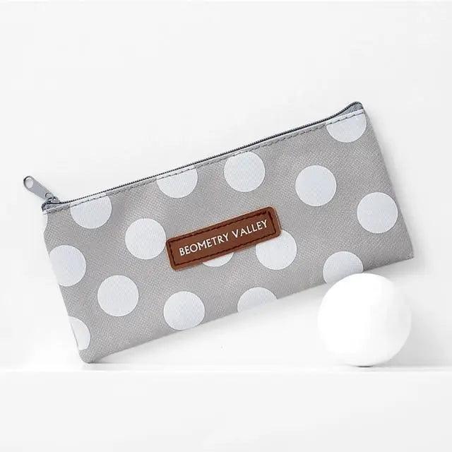Office Simple Print Stationery Pencil Case Classic Design Pencil Pouch Simple Storage Bag