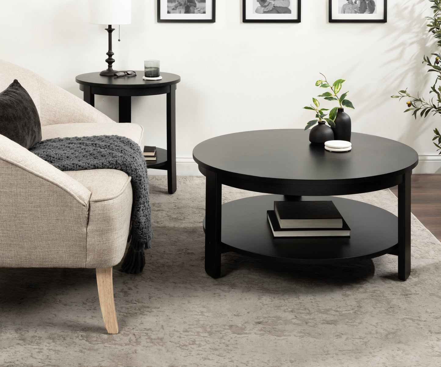 Foxford Round Wood Coffee Table
