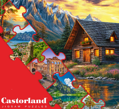 3000 Piece Jigsaw Puzzle, Tiger Sanctuary, Jungle wildlife puzzle, nature landscape, Adult Puzzle, Castorland C-300600-2