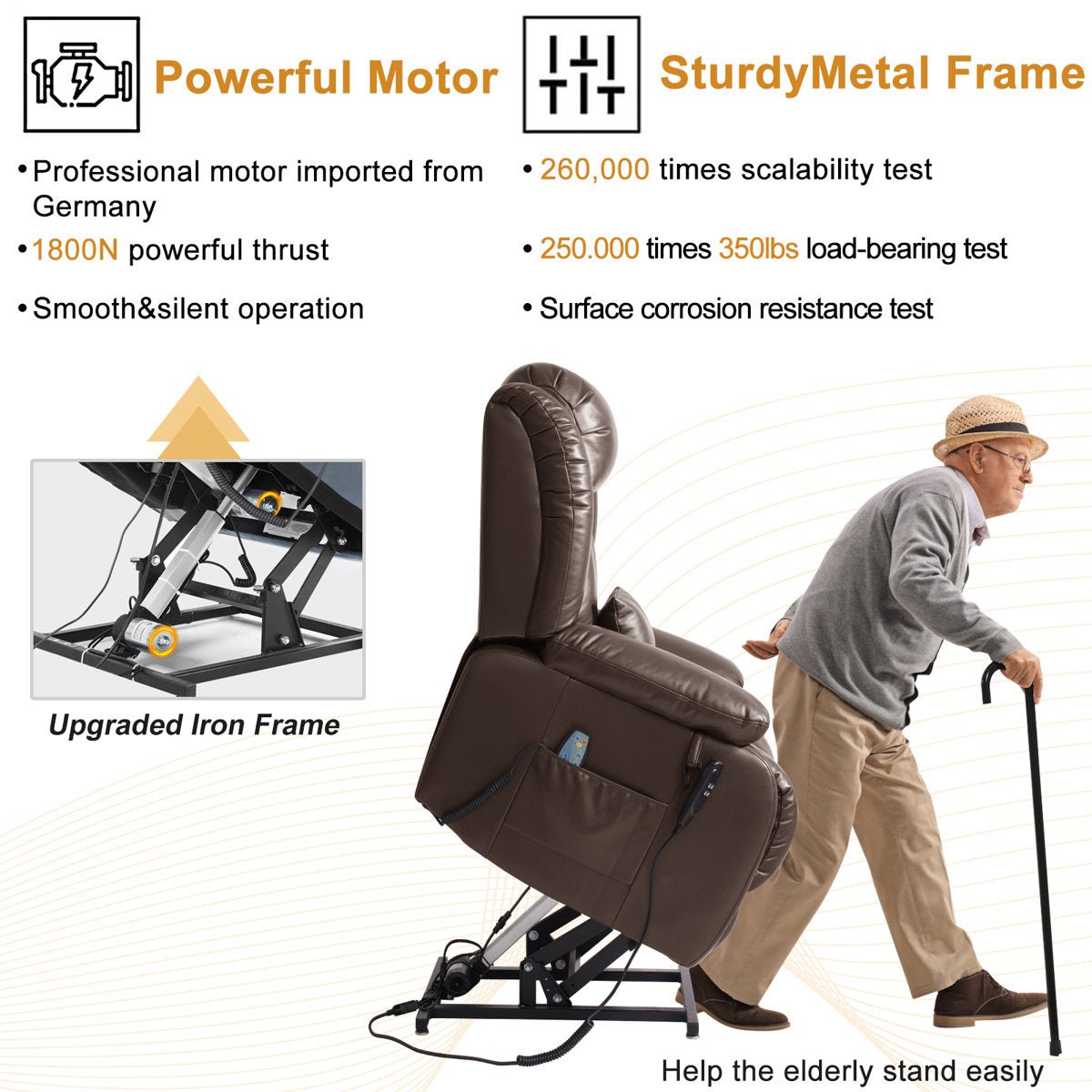 Power Lift Chair Recliner | Lay Flat | by Latitude Run