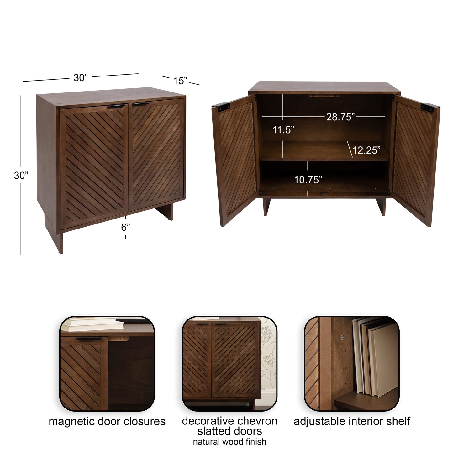 Mezzeta Wood Floor Storage Cabinet