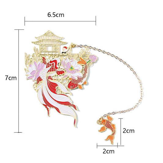 Retro Carving Brass Bookmark Tassel Pendant Book Clip Metal Pagination Mark Student Gift Stationery School Supply Metal Creative Bookmark Chinese Style Unique Vintage Series Gift For Reader Student