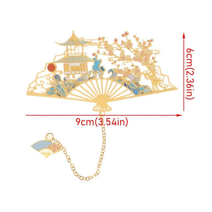 Retro Carving Brass Bookmark Tassel Pendant Book Clip Metal Pagination Mark Student Gift Stationery School Supply Metal Creative Bookmark Chinese Style Unique Vintage Series Gift For Reader Student