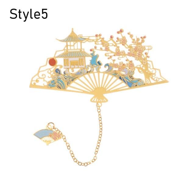 Retro Carving Brass Bookmark Tassel Pendant Book Clip Metal Pagination Mark Student Gift Stationery School Supply Metal Creative Bookmark Chinese Style Unique Vintage Series Gift For Reader Student
