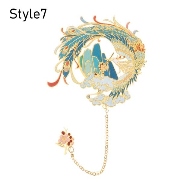 Retro Carving Brass Bookmark Tassel Pendant Book Clip Metal Pagination Mark Student Gift Stationery School Supply Metal Creative Bookmark Chinese Style Unique Vintage Series Gift For Reader Student