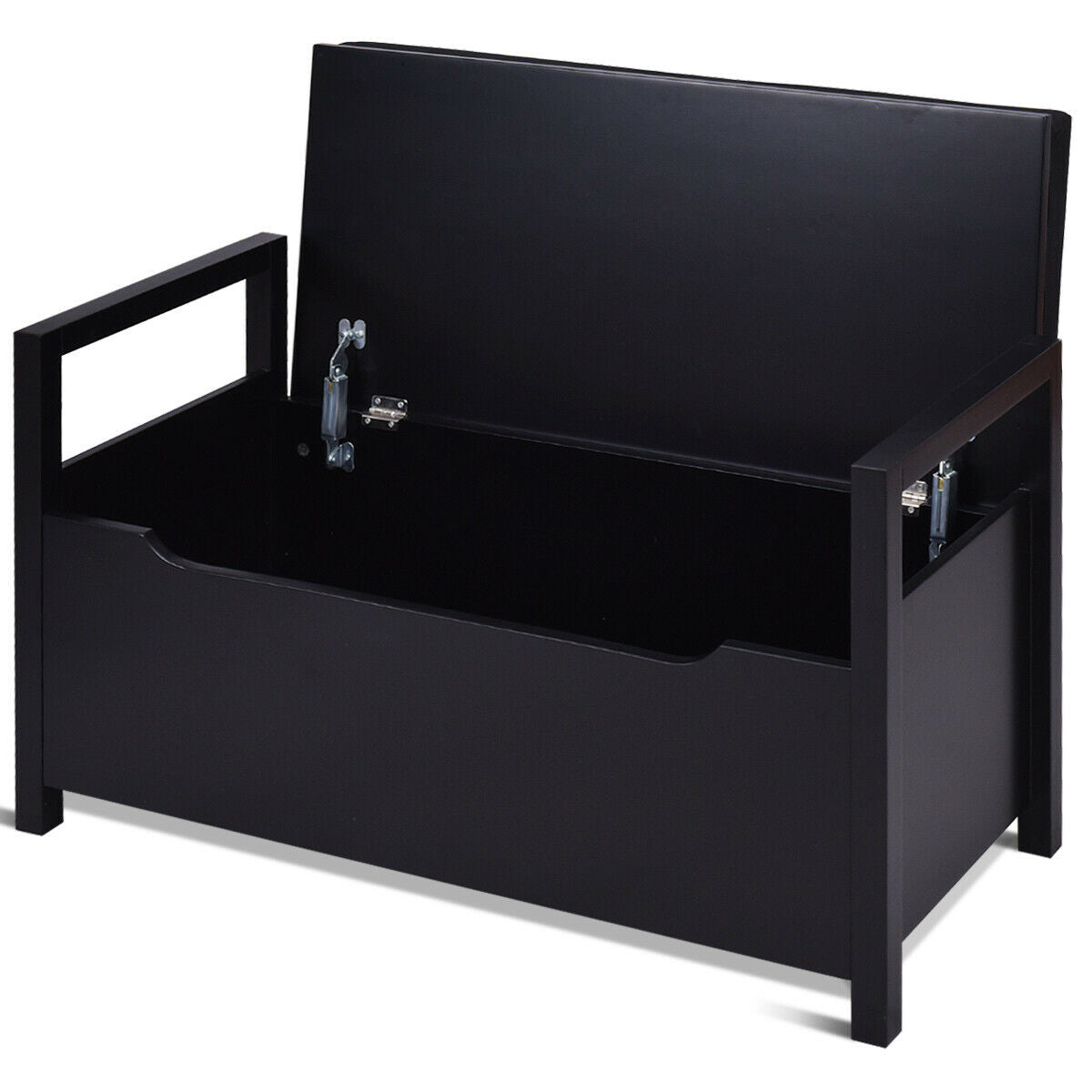 34.5 ×15.5 ×19.5 Inch Shoe Storage Bench with Cushion Seat for Entryway