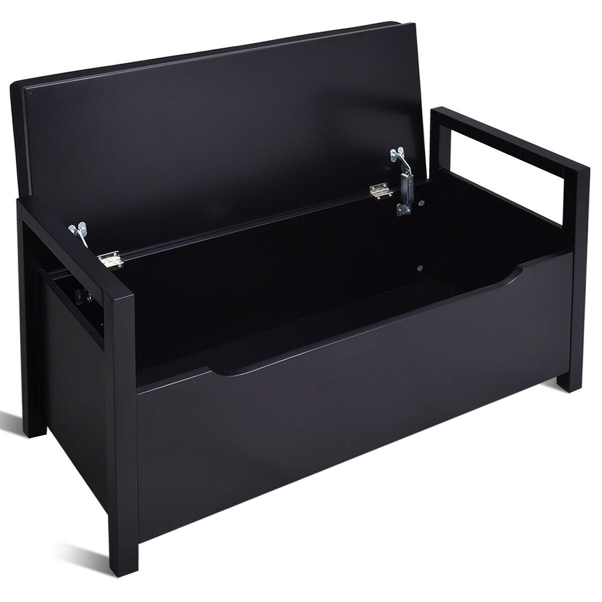 34.5 ×15.5 ×19.5 Inch Shoe Storage Bench with Cushion Seat for Entryway