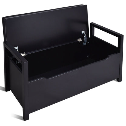 34.5 ×15.5 ×19.5 Inch Shoe Storage Bench with Cushion Seat for Entryway