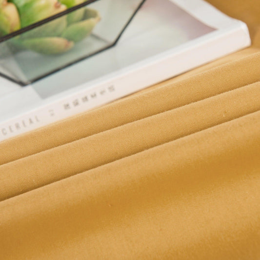 DaDa Bedding Honey Yellow Cotton Fitted Sheet Set