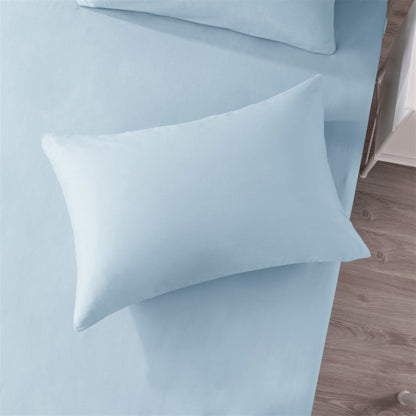 DaDa Bedding Seafoam Blue Cotton Fitted Sheet Set