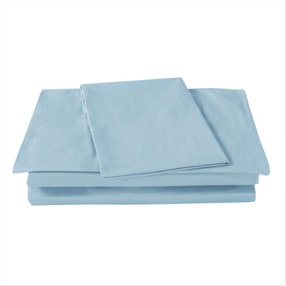 DaDa Bedding Seafoam Blue Cotton Fitted Sheet Set
