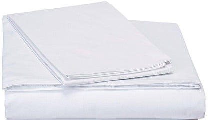 DaDa Bedding White Cotton Fitted Sheet Set with Pillow Cases