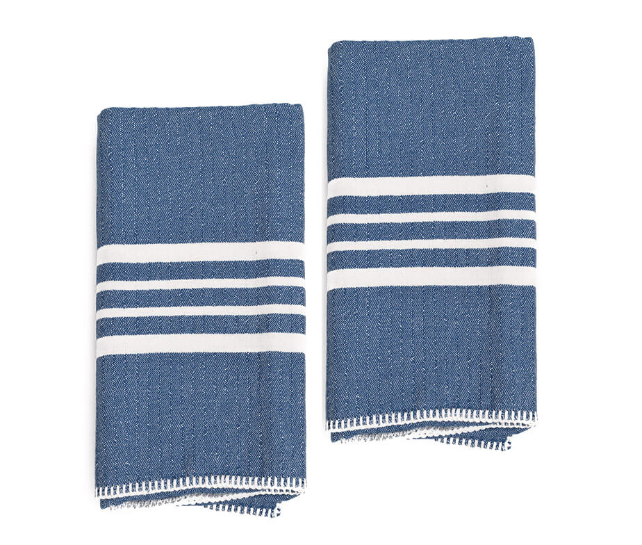 FARMHOUSE HAND TOWEL , WITHOUT FRINGES ( SET OF 2 )