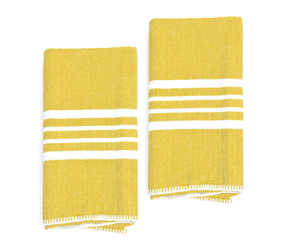 FARMHOUSE HAND TOWEL , WITHOUT FRINGES ( SET OF 2 )