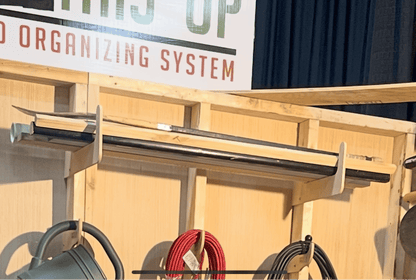 Stud Mounted Shed Storage Organizer
