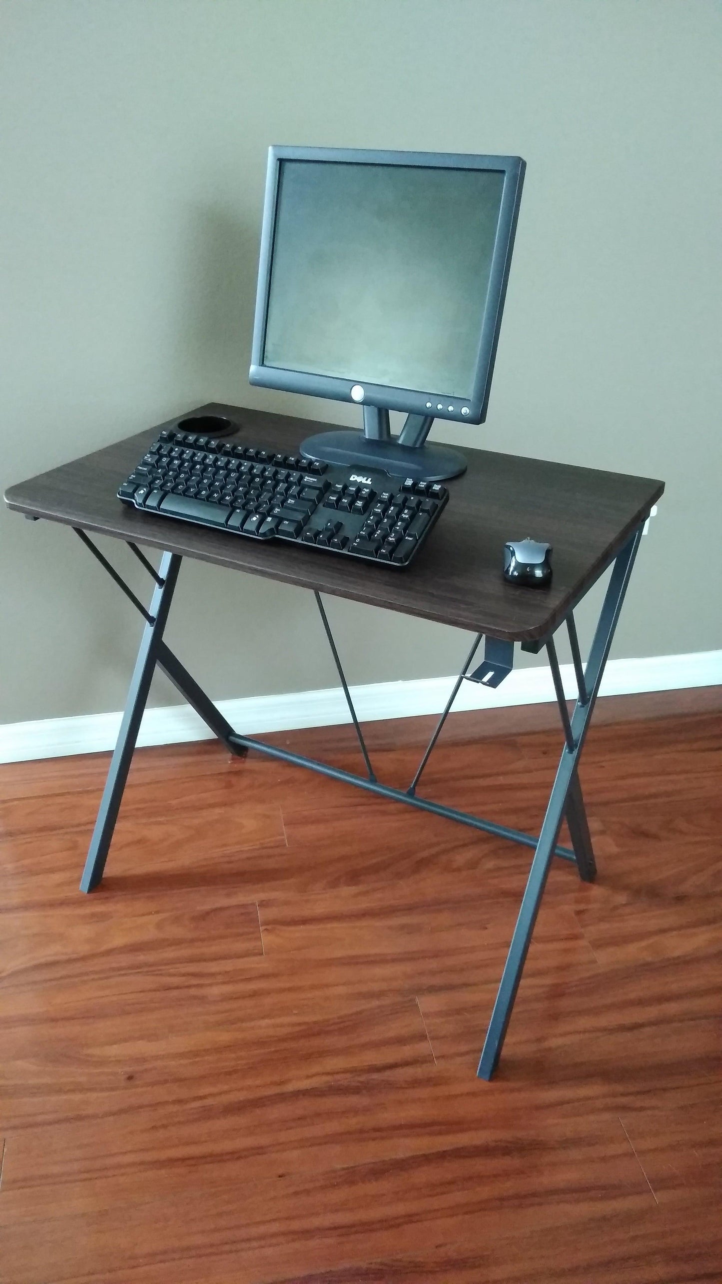 SW32L 32" Small Computer Desk for small spaces w/headphone backpack hook