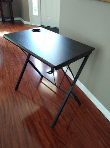 SW32L 32" Small Computer Desk for small spaces w/headphone backpack hook