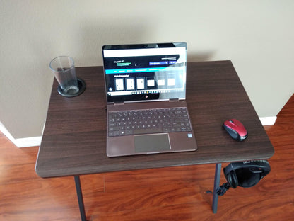 SW32L 32" Small Computer Desk for small spaces w/headphone backpack hook