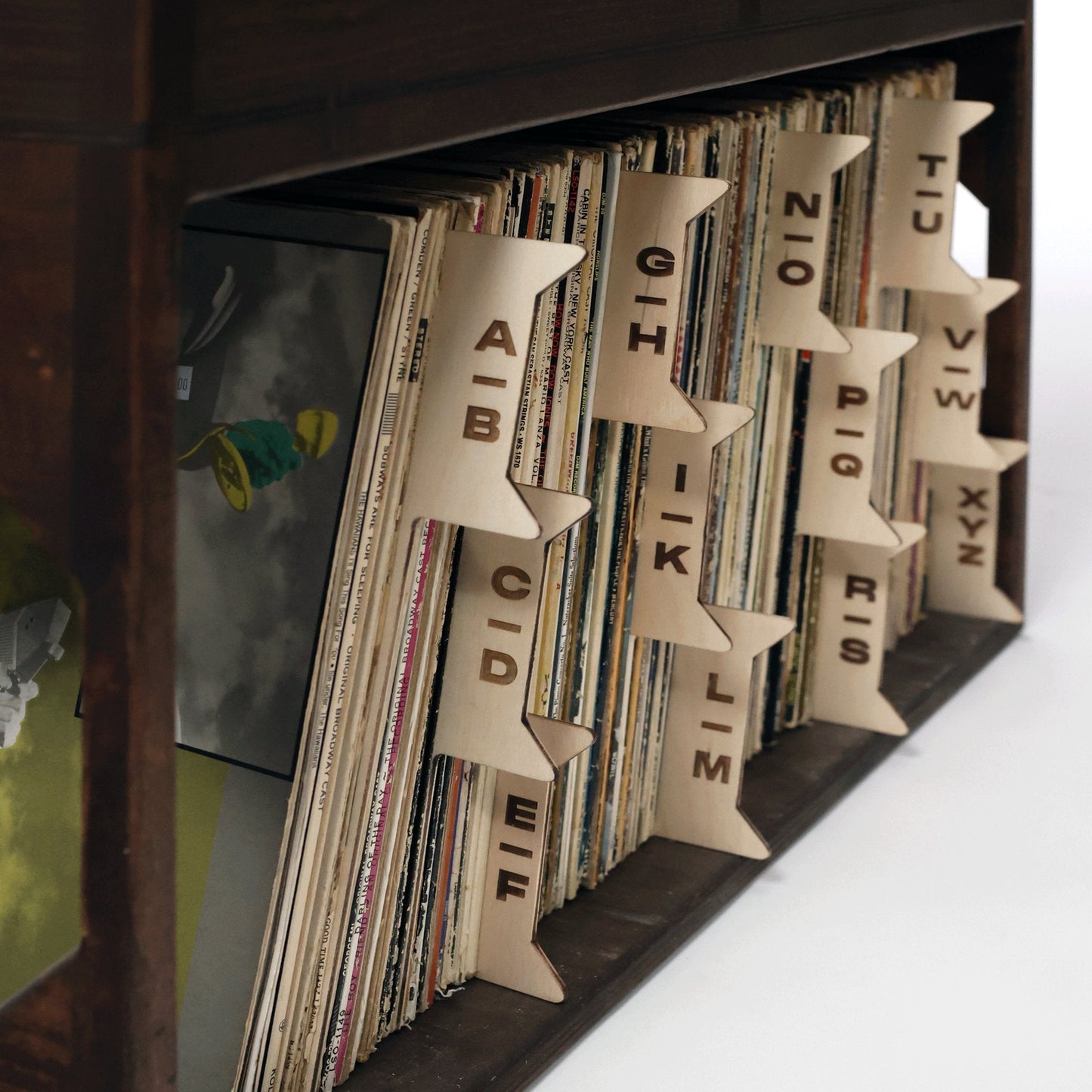 The Vinyl Record Dividers – Solid Wood Organizers