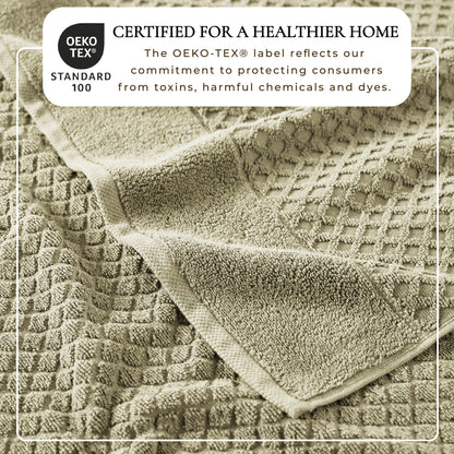 Cotton Diamond Waffle Weave Bath Towel Set - Grayson Collection