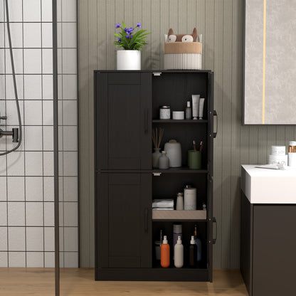 Bathroom Cabinet 43.5 inch Storage Cabinet with Doors and Adjustable Shelves