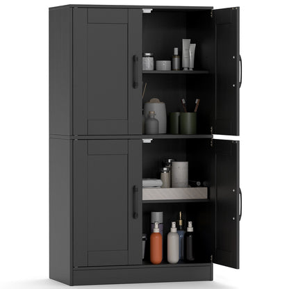 Bathroom Cabinet 43.5 inch Storage Cabinet with Doors and Adjustable Shelves