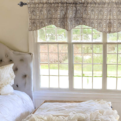 DaDa Bedding Moroccan Paisley Filigree Floral Window Curtain Valance - 18" x 52" (JHW-885)