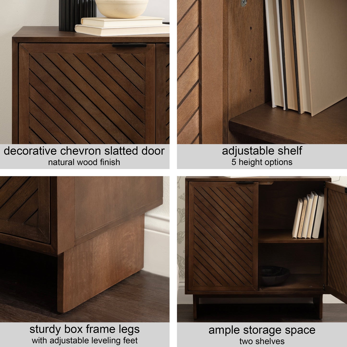 Mezzeta Wood Floor Storage Cabinet