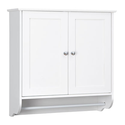 Wall Mounted Bathroom Storage Medicine Cabinet with Towel Bar